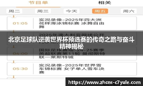 北京足球队逆袭世界杯预选赛的传奇之路与奋斗精神揭秘